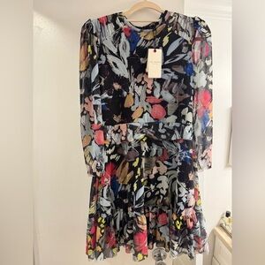 NWT Ted Baker “Payslyy” Floral Mini Dress, Sz 4